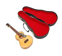 Kadimendium Mini Guitare Acoustique, Guitare Miniature, Petite Acoustique 6,69 Pouces, Modèle de en Tilleul, Décor D'instrument Analogique Réaliste Non Jouable