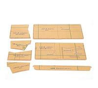 Kadimendium Modèle de Portefeuille en Acrylique, Matériau Durable, | Conception transparente, outil de coupe précis et durable, idéal pour l\'artisanat du cuir
