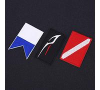 Kadimendium Patch Drapeau de Plongée, Méthode Adhésive Activée par la | Polyester robuste, Utilisation multi-surfaces, Décoratif ou , Simple à appliquer, Pour combinaisons