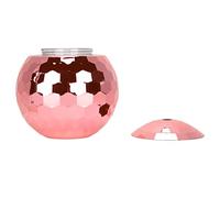 Kadimendium Pot de Stockage de Boule Disco avec Couvercle, Tasse de Boule Disco de Grande capacité de 600ML avec or Rose or Argent pour Cocktails D'eau de Bière de Vin (Or Rose)