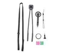 Kadimendium Support de Cou Magnétique pour Caméra d'action Go Pro, Support de Téléphone Magnétique à Dégagement Rapide pour Vloggers Activités de Plein Air, Silicone et Acier Inoxydable
