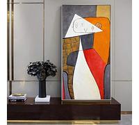 KADING Grand Picasso Abstrait Figure Toile Peintures sur le Mur Art Postes et Impressions Moderne Géométrie Art Photos Décor À La Maison 75x150cm(30x59in) Cadre Intérieur