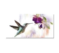 KADING Peintures sur toile colorées cueillette d'oiseaux nectar, affiches et imprimés abstraits, images murales pour salon, décoration d'intérieur, 50x95cm/20x38in sans cadre