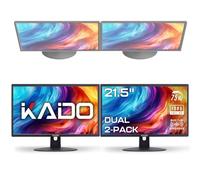 Kado Configuration de deux moniteurs - Lot de 2 haut-parleurs intégrés hybrides de 22" 1920 x 1080 75 Hz - Montage VESA HDMI - Pour jeux de bureau - Série E22 Dual