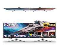 Kado Configuration de deux moniteurs - Lot de 2 haut-parleurs intégrés hybrides de 27" 1920 x 1080 75 Hz - Montage VESA HDMI - Pour jeux de bureau - Série E27 Dual