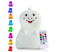 Kadoing® Veilleuse Dinosaure (Grande) - Lampe Dino - Rechargeable - Tactile | Télécommande - Lampe enfant LED - Veilleuse bébé - Lampe de nuit - Chambre enfant - Cadeau enfant - Lampe chevet - Dimmable