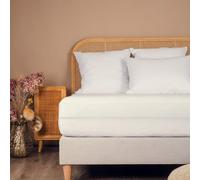 Kadolis - Alèse Adulte Imperméable Bouclette Coton Bio - Protège Matelas pour lit 140x190 cm - Absorbante et Respirante - Etanche sans PVC - Certifié OEKOTEX