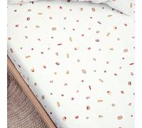 Kadolis - Drap Housse Bébé 70x140 cm Coton Bio - Gourmandises | Pour matelas lit bébé - Extensible - Doux et Respirant - Motif Gourmandise - 100% Coton Bio Certifié GOTS