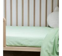 Kadolis - Drap Housse bébé - Motif Vichy - Percale de Coton Bio - Doux et Confortable - Certifié Oeko-TEX et GOTS