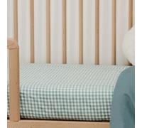 Kadolis - Drap Housse bébé - Motif Vichy - Percale de Coton Bio - Doux et Confortable - Certifié Oeko-TEX et GOTS