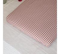 Kadolis - Drap Housse Berceau - Motif Vichy - Percale de Coton Bio - Doux et Confortable - Certifié Oeko-TEX et GOTS