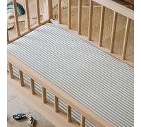 Kadolis - Drap Housse pour Berceau - Percale de Coton Bio Rayé - Doux et Confortable - Certifié Oeko-TEX et GOTS