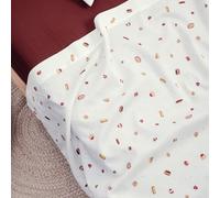 Kadolis - Drap Plat bébé - Motif Gourmandises - Coton Biologique - Doux et Confortable - Certifié Oeko-TEX et GOTS