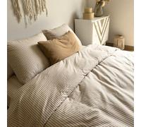 Kadolis - Housse de Couette Adulte 240x220 cm Percale de Coton Bio Rayé