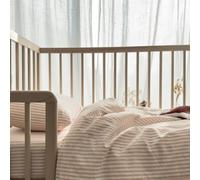 Kadolis - Housse de Couette Bébé 75x120 cm Percale de Coton Bio - Rayé | Pour matelas lit bébé - Forme Rabat - Doux et Respirant - Motif Rayures - 100% Coton Bio Certifié GOTS