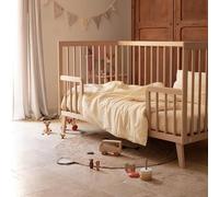 Kadolis - Housse de Couette Bébé 75x120 cm Percale de Coton Bio - Rayé | Pour matelas lit bébé - Forme Rabat - Doux et Respirant - Motif Rayures - 100% Coton Bio Certifié GOTS
