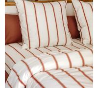 Kadolis - Taie d'oreiller 60x60 cm Coton Bio - Rayé Baïa | 100% Coton Bio GOTS, Douceur, Motif Rayure, linge de lit fabriqué au Portugal
