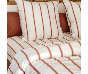 Kadolis - Taie d'oreiller 60x60 cm Coton Bio - Rayé Baïa | 100% Coton Bio GOTS, Douceur, Motif Rayure, linge de lit fabriqué au Portugal