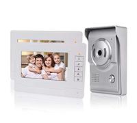 Kadongli KDL Video Intercom Système d'interphone vidéo Intelligent Téléphone de Porte vidéo Sonnette 7 Pouces, Caméra IR extérieure étanche avec Moniteur pour la Maison (2 Moniteur)