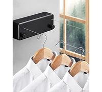 Kadorla Corde à Linge RéTractable,Fil Linge Extensible RéGlable 4.2 m,Poteau Etendoir Linge Exterieur,Corde a Linge Exterieur,pour IntéRieur D'HôTel,Salle De Bain, Balcon,Jardin