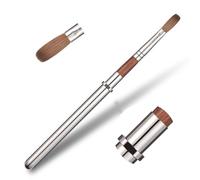 KADS Kolinsky Pinceau à ongles Kolinsky en bois rouge pour poudre acrylique, liquide, brosse à ongles Kolinsky Sable avec manche amovible Taille 2/4/6/8/10/12/14/16/18