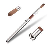 KADS Kolinsky Pinceau à ongles Kolinsky en bois rouge pour poudre acrylique, liquide, brosse à ongles Kolinsky Sable avec manche amovible Taille 2/4/6/8/10/12/14/16/18