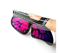 KADS Lot de 100 formes pour faux ongles en gel autocollant en forme de papillon pour ongles en acrylique