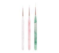 KADS Lot de 3 stylos à dessin pour nail art - Longueur 7/9/15 mm - Pour nail art et détails en acrylique