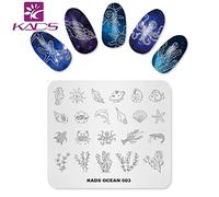KADS Nouveau Nail Stamping Plate Fleur Mode Nature Nail Art Stamp Modèle DIY Image Gabarit Manucure Stamping Plate Stencil Outils (OC003)