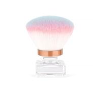 KADS Pinceau à poussière pour ongles - En forme de fleur - Base en cristal - Brosse de nettoyage pour ongles - Outil de manucure et pédicure (forme de champignon rose)
