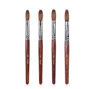 Kads - Pinceau en poils de martre Kolinsky avec manche en bois de rose pour ongles en acrylique, la manucure