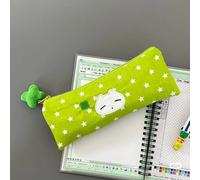 Kadsl-Kawaii ¿ Trousse À Crayons Étoile Avec Fermeture Éclair, Grande Capacité, Porte-Stylo, Pochette Pour Écolières, Fournitures De Papeterie De Bureau Pour Étudiants,Green