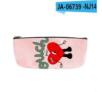 Kadsl-Sacs À Stylos Cadeaux Tendance Pour Garçon Et Fille, Boîte À Crayons Imprimée En 3d, Sac De Rangement De Papeterie Pour Enfant, Sac À Crayons Simple Pour Téléphone Portable,Black