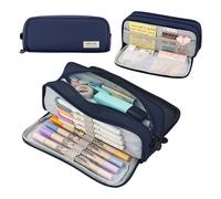 Kadsl-Trousse À Crayons De Grande Capacité, Jolie Trousse À Crayons Pour Étudiants, Fournitures D'université, Papeterie, Trousse À Crayons,Bleu Marine