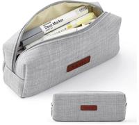 Kadsl-Trousse À Crayons En Toile, Pochette D'étudiant, Sac À Cosmétiques, Organisateur De Papeterie De Bureau Pour Adolescentes, Filles Et Garçons, Fournitures Scolaires,Grey