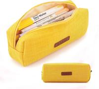 Kadsl-Trousse À Crayons En Toile, Pochette D'étudiant, Sac À Cosmétiques, Organisateur De Papeterie De Bureau Pour Adolescentes, Filles Et Garçons, Fournitures Scolaires,Yellow
