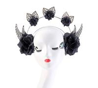 KADSXIYA Bandeau à cheveux avec ailes de fleurs et feuilles pour femmes et filles