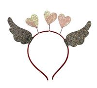 KADSXIYA Bandeau à cheveux en forme de cœur et d'ailes pour filles mignonnes pour la Saint-Valentin
