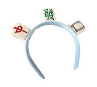 KADSXIYA Bandeau de spa en peluche Mahjong élastique pour le maquillage