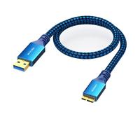 KADSXIYA Câble de charge flexible USB 3.0 mâle vers MicroB pour disque dur et tablette