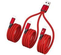 KADSXIYA Câble de charge multi-USB 5 V 3 en 1 avec double port USB-C/micro-USB