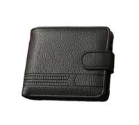 KADSXIYA Élégant portefeuille court en cuir synthétique pour homme pour garder vos affaires en sécurité, noir