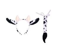 KADSXIYA Lot de 2 serre-têtes d'Halloween en forme d'oreille de vache pour femme et fille