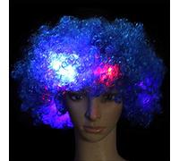 KADSXIYA Perruque de clown afro bouclée colorée à LED pour Halloween Cosplay