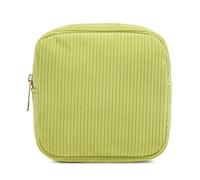 KADSXIYA Petit porte-monnaie en velours côtelé pour femme avec poche zippée et trousse de maquillage, vert