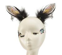 KADSXIYA Pince à cheveux en métal avec oreilles de fourrure - Décoration de renards charmants - Pour fête costumée