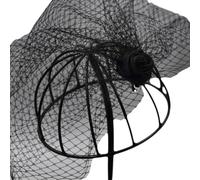 KADSXIYA Pince à cheveux punk pour femme - Rose et voile - Chapeau bibi de mariage - Pour Halloween