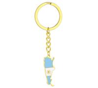 KADSXIYA Porte-clés en forme de carte de l'Argentine pour clés de voiture, doré, As detailed description