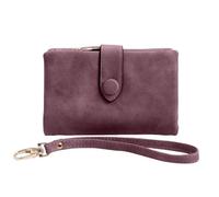 KADSXIYA Porte-monnaie en cuir pour femme avec porte-cartes, violet/rouge
