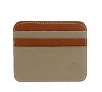 KADSXIYA Porte-monnaie portable fin en polyuréthane pour cartes de crédit pour un rangement soigné, Oran bicolore Liwen